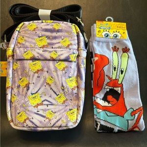 Buckle-Down SpongeBob Purple Crossbody Bag NWT